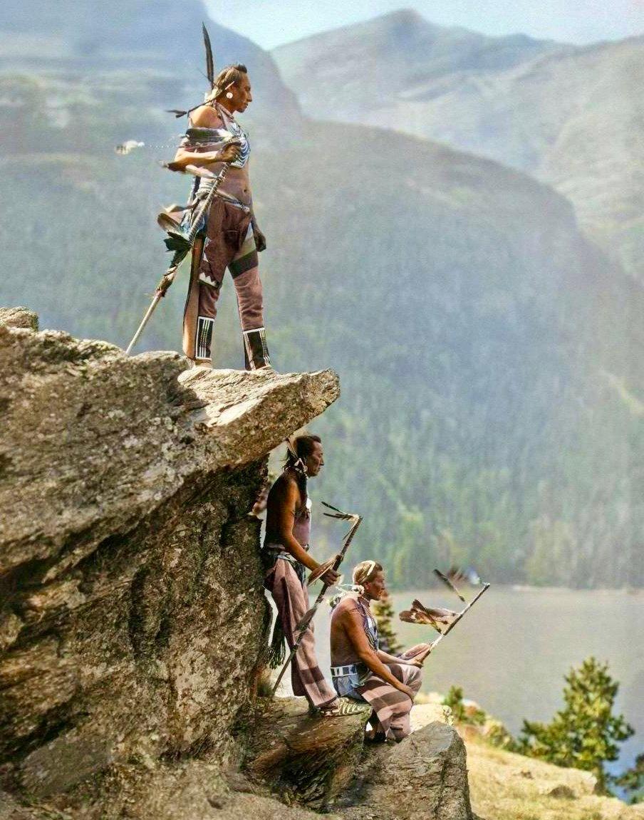 Blackfeet Nation in Banff National Park, 1913.
