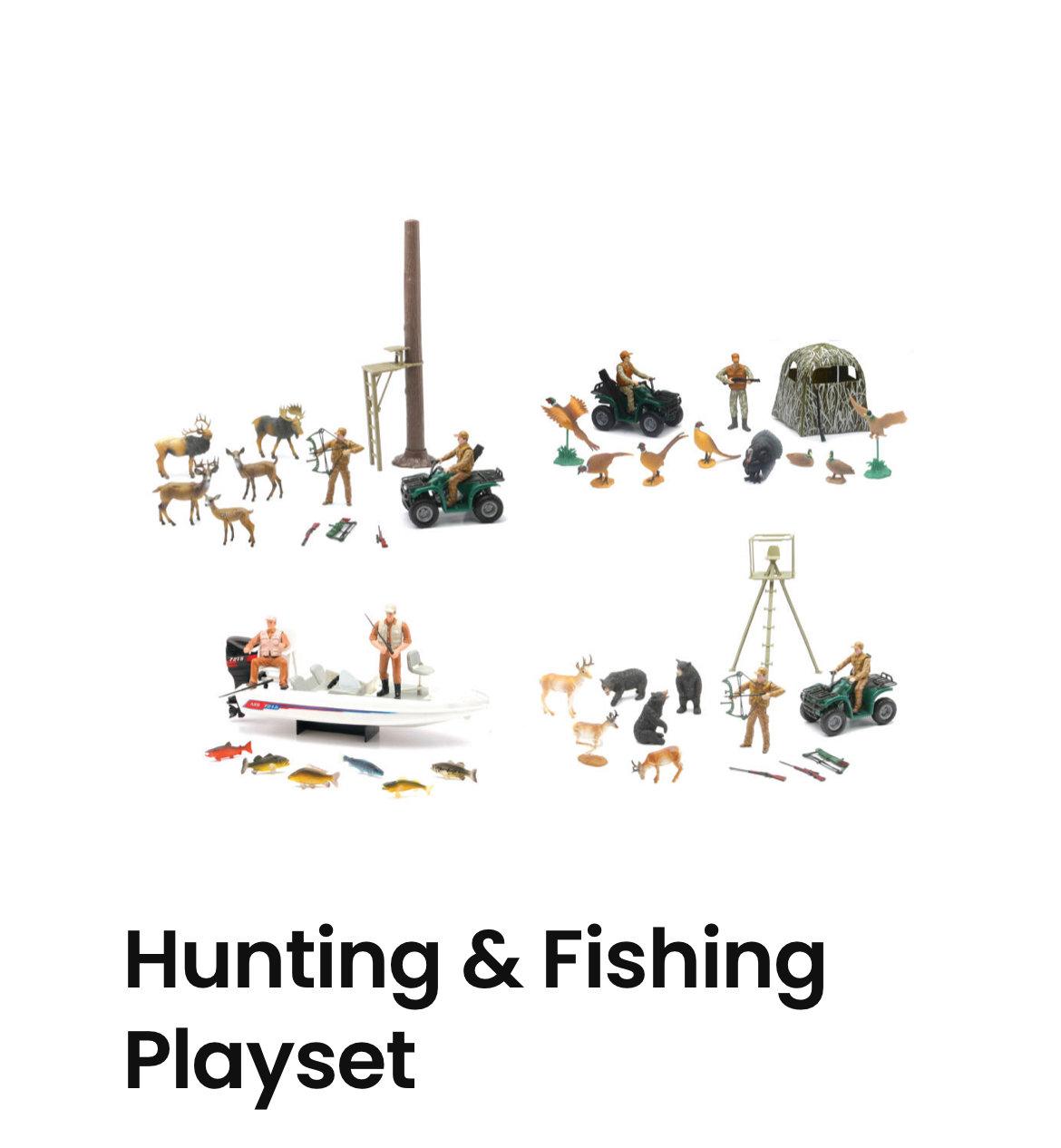 Описание игрушечных наборов для детей от 3-х лет серии Wildlife Hunter компании New Ray:  
