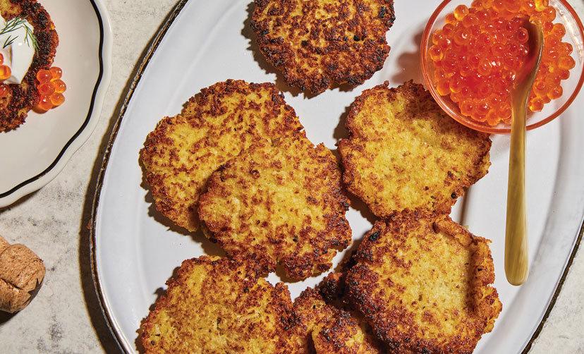 Potato Latkes with Alaska Salmon Roe