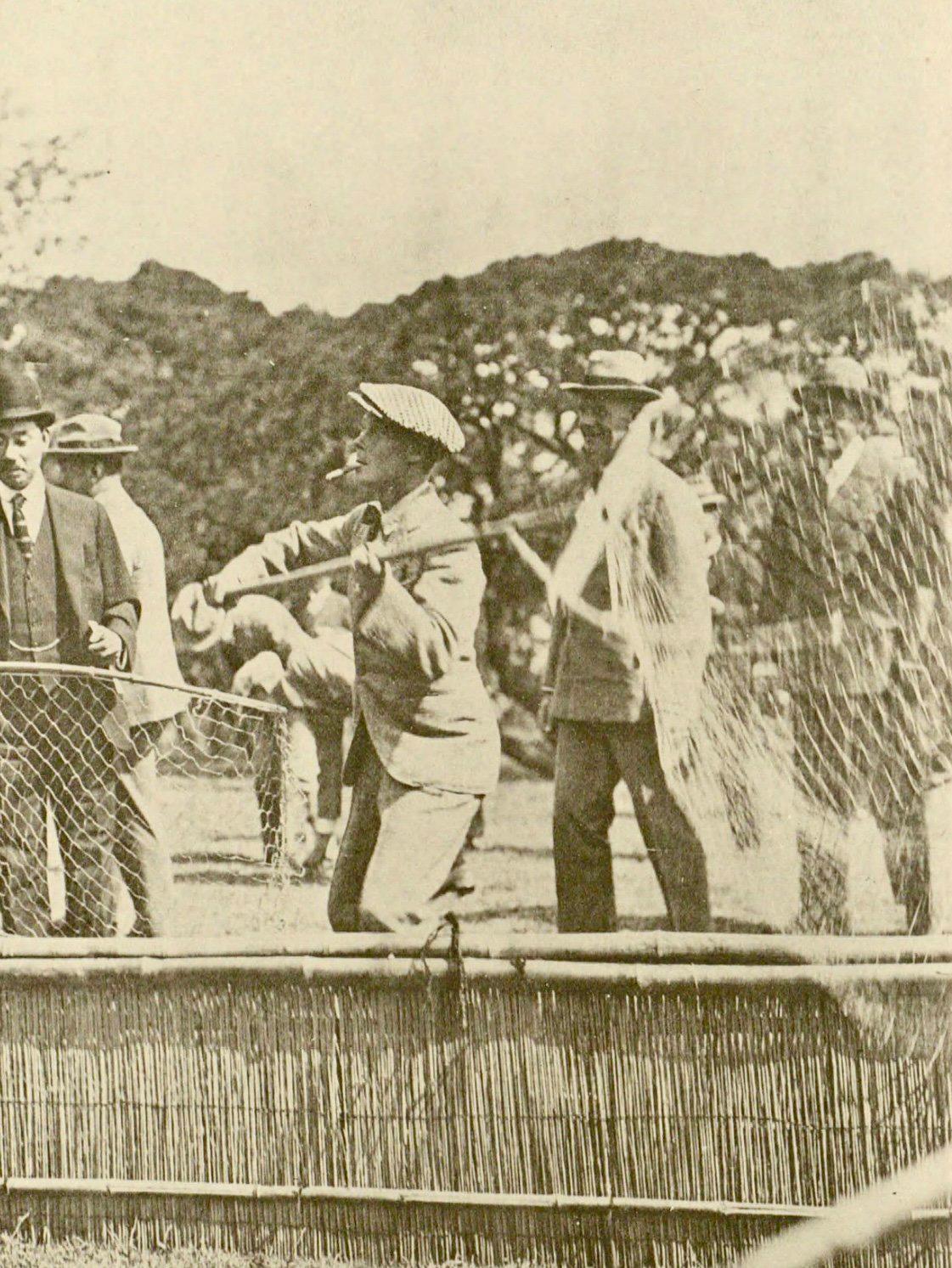 Edward VIII and Duck Netting at Hama-rikyū Gardens, Japan 1922