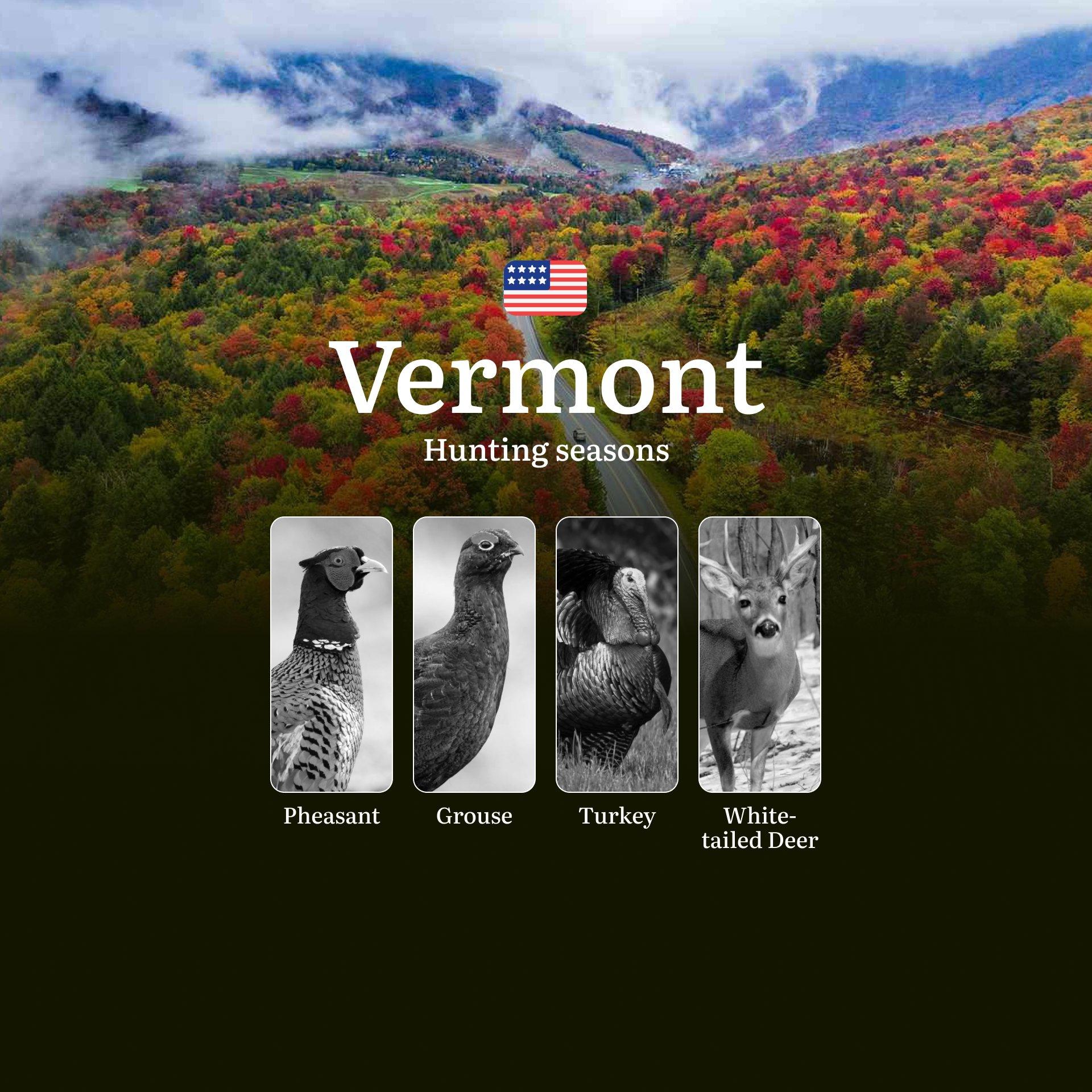 Hunting Seasons in Vermont, USA: Muzzleloader Seasons, Opening and Closing Dates, Licenses, Rules and Seasonality