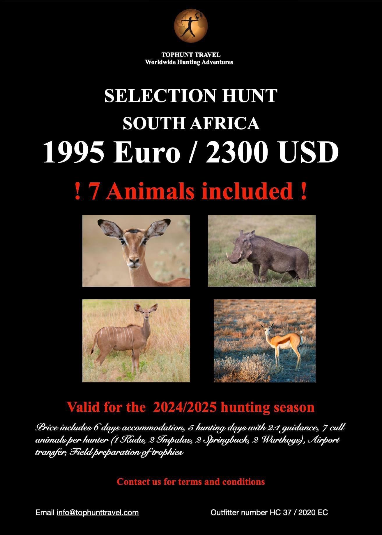 Who says hunting in South Africa is expensive.
