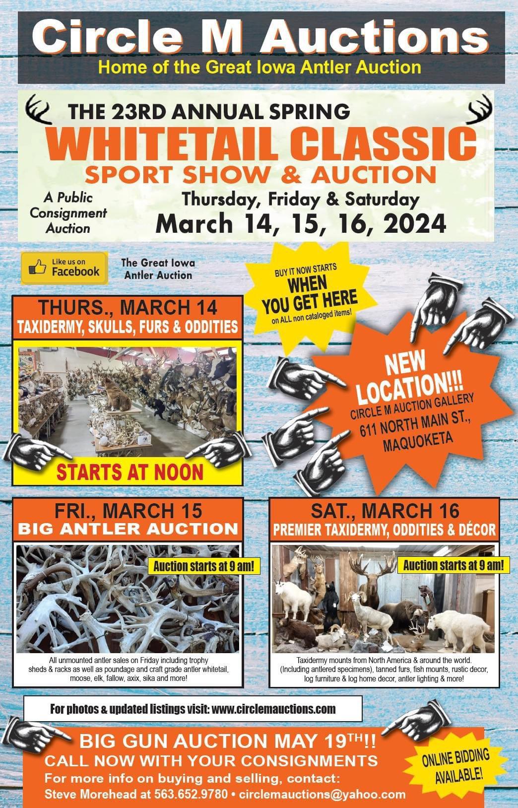 Dates & New Location Set For The Spring Auction !!