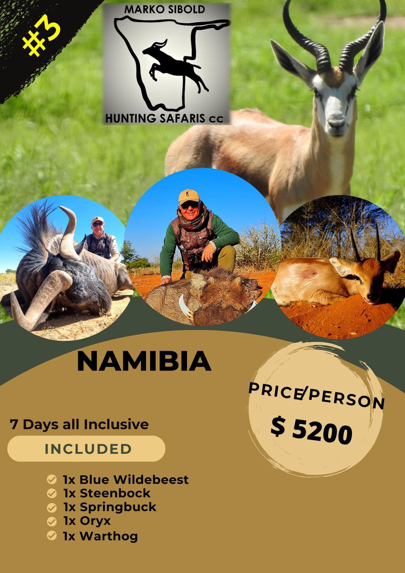 Hunting Packages in Namibia for 2024.
