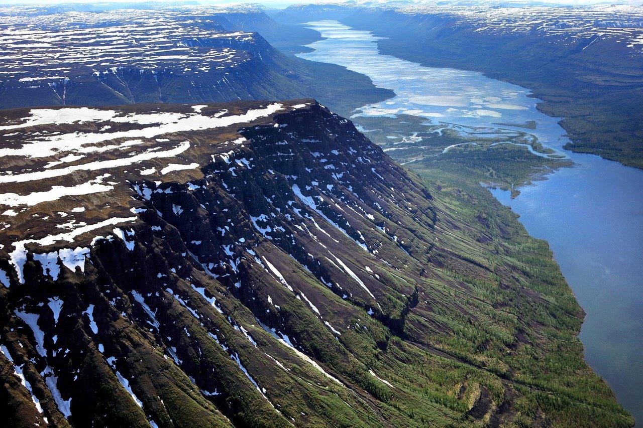 The Putorana Plateau (Russian: Плато Путорана) or the Putorana Mountains is a mountainous area in the Russian Federation.