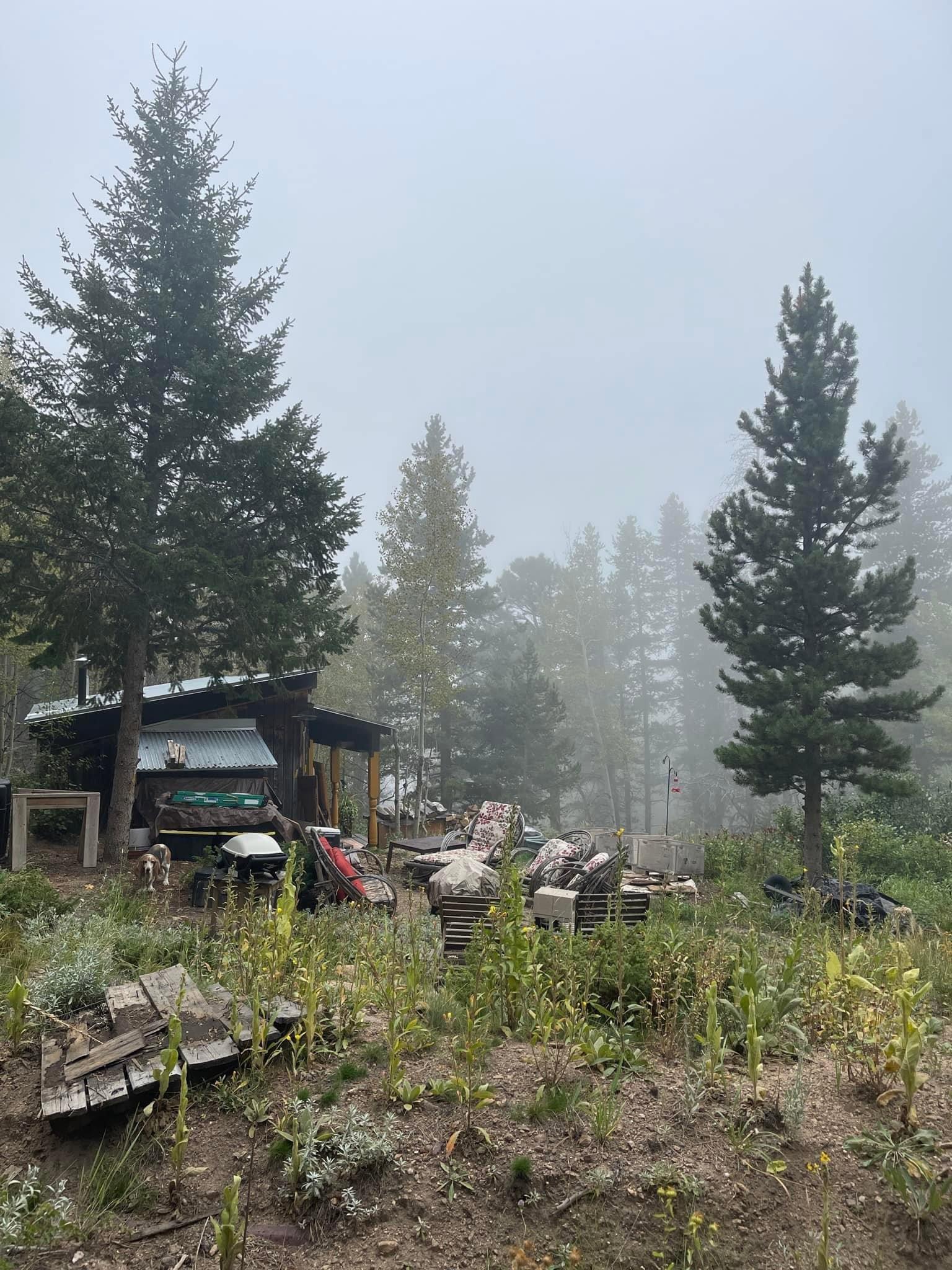 My off grid cabin - no electricity, no running water, wood heat, compost toilet - at 9,000 feet in the Rockies.