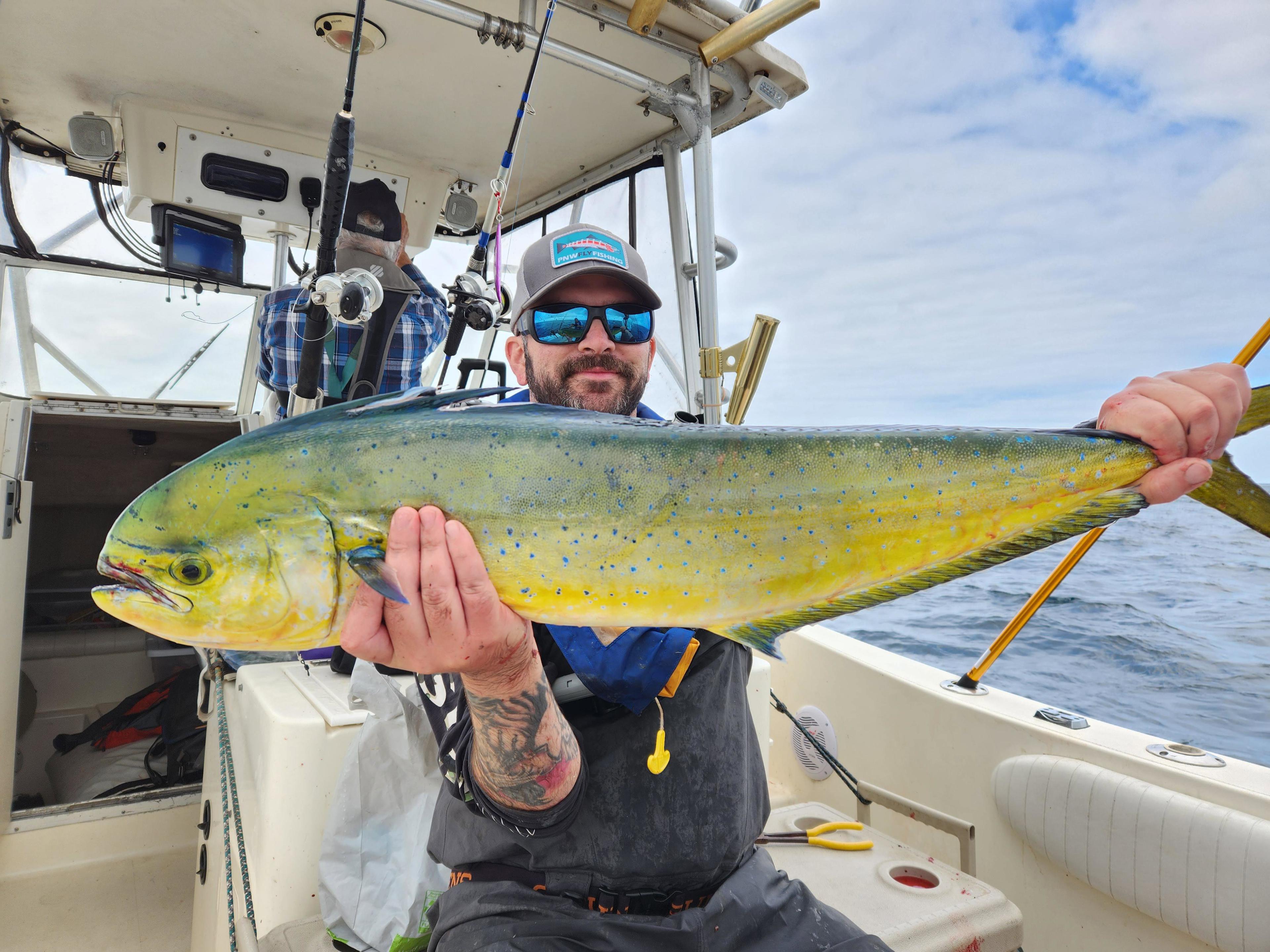 Not a common catch off the NW Oregon Coast - got this one last week while albacore fishing
