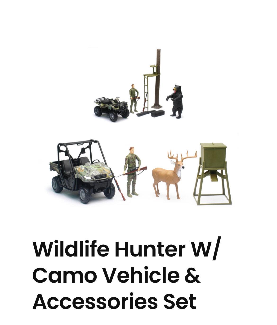 Описание игрушечных наборов для детей от 3-х лет серии Wildlife Hunter компании New Ray:  