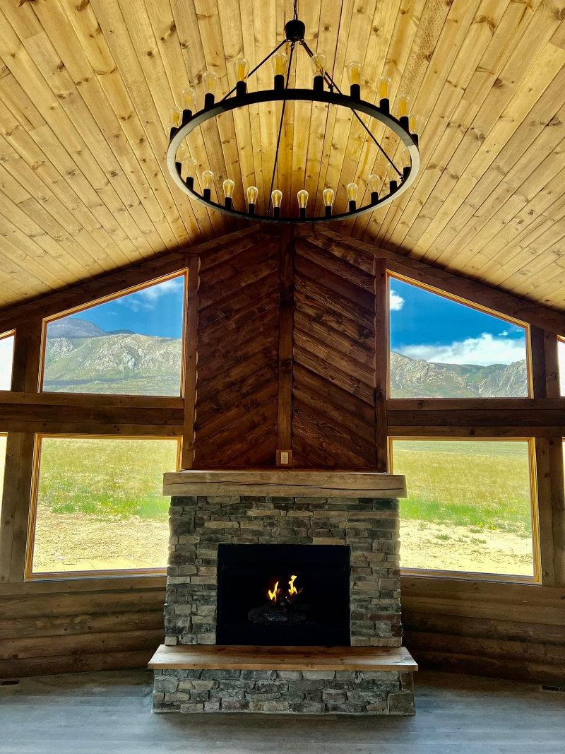 This is the view of a house we have for sale in Montana US with 20 acres.