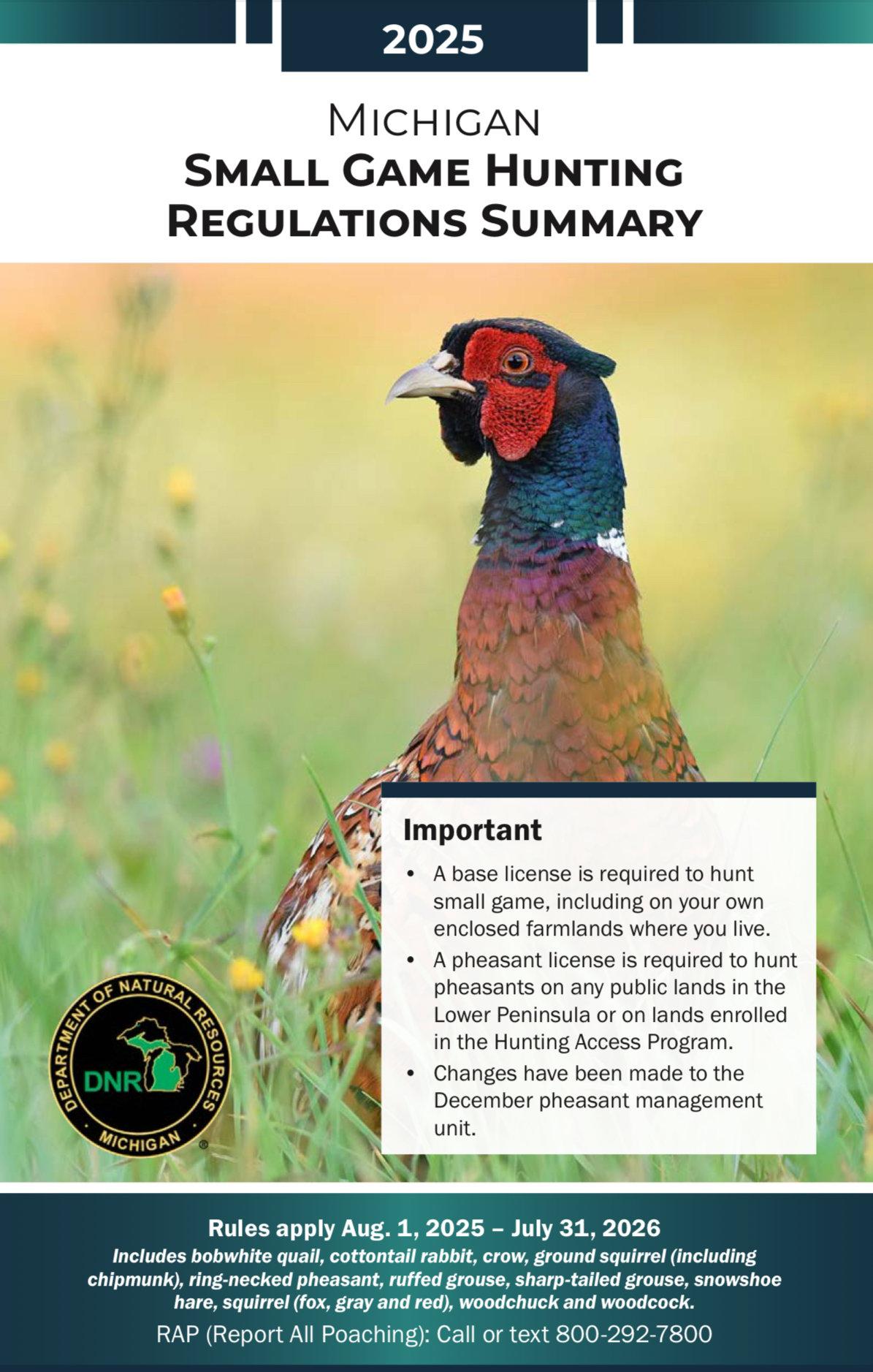 HUNTING SEASONS IN MICHIGAN 2025: Deer Hunting, Big Game and Small Game, Licenses, and Regulations Guide
