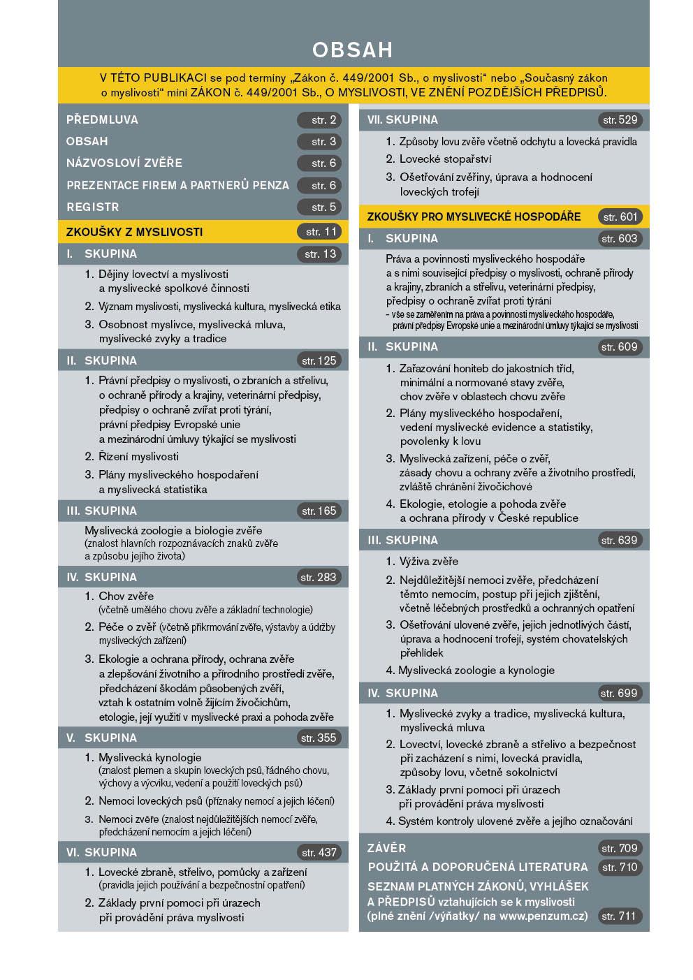 PENZUM – MYSLIVOST PRO TEORII A PRAXI – XVIII
