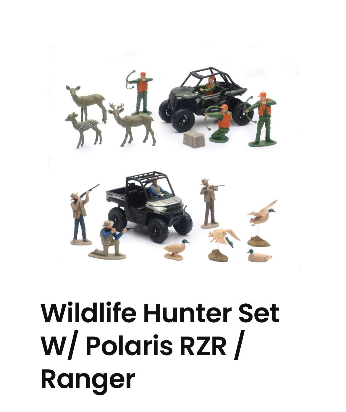 Описание игрушечных наборов для детей от 3-х лет серии Wildlife Hunter компании New Ray:  