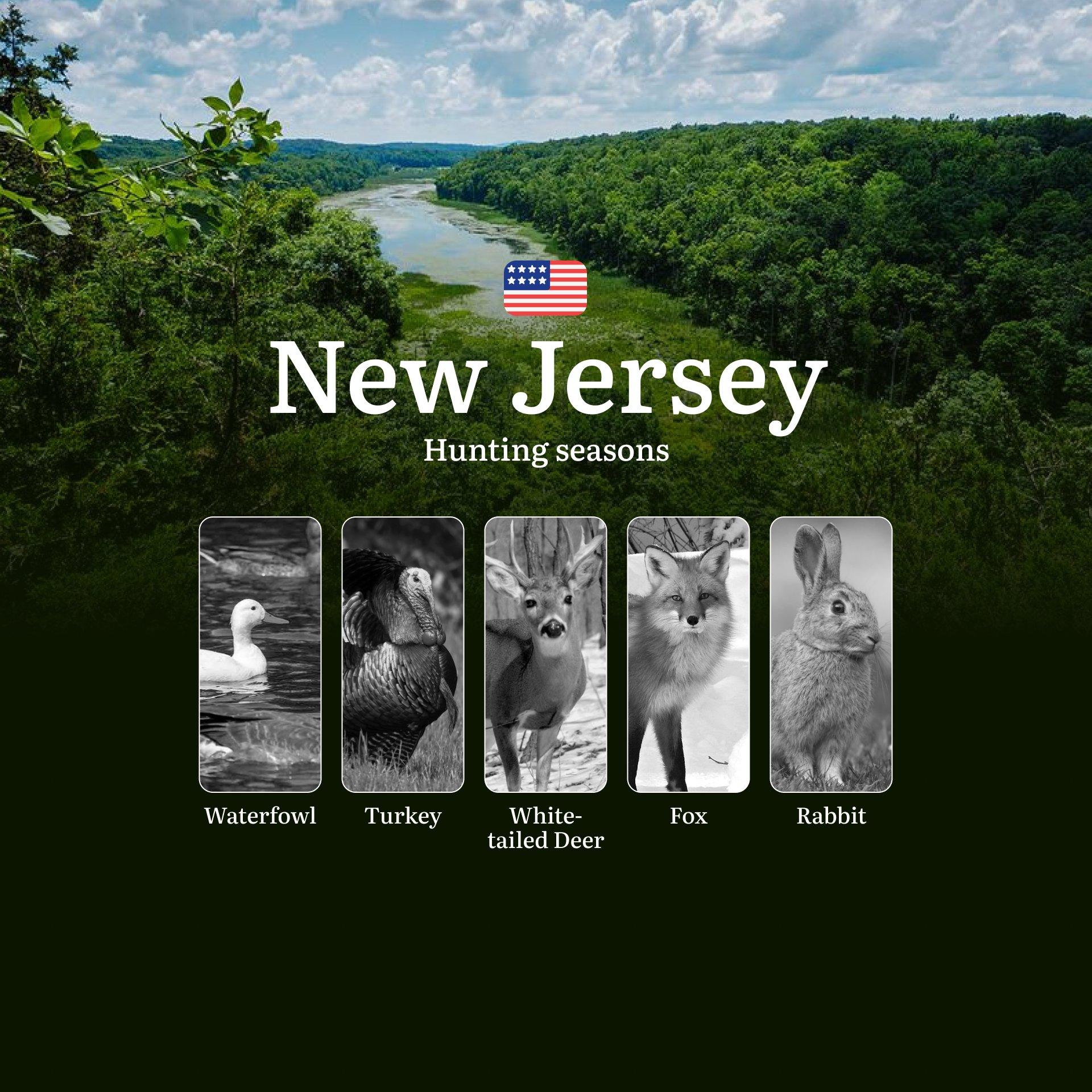 Hunting Seasons in New Jersey, USA (Public Lands): Hunting Periods, Open and Close Dates, Licenses, Rules, Hunting Restrictions and Prohibitions