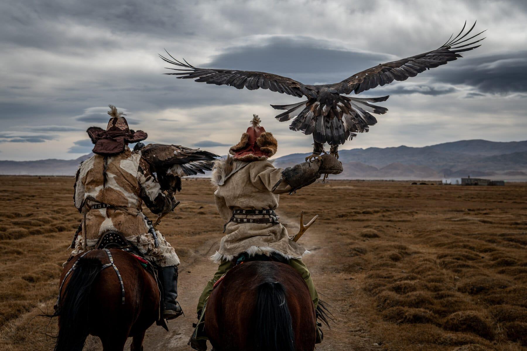 Hunting with eagles is a traditional form of falconry found throughout the Eurasian Steppe, practised by ancient Khitan and Turkic peoples.