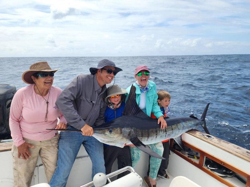 Wahoo and striped marlin are still happening in the Galapagos.