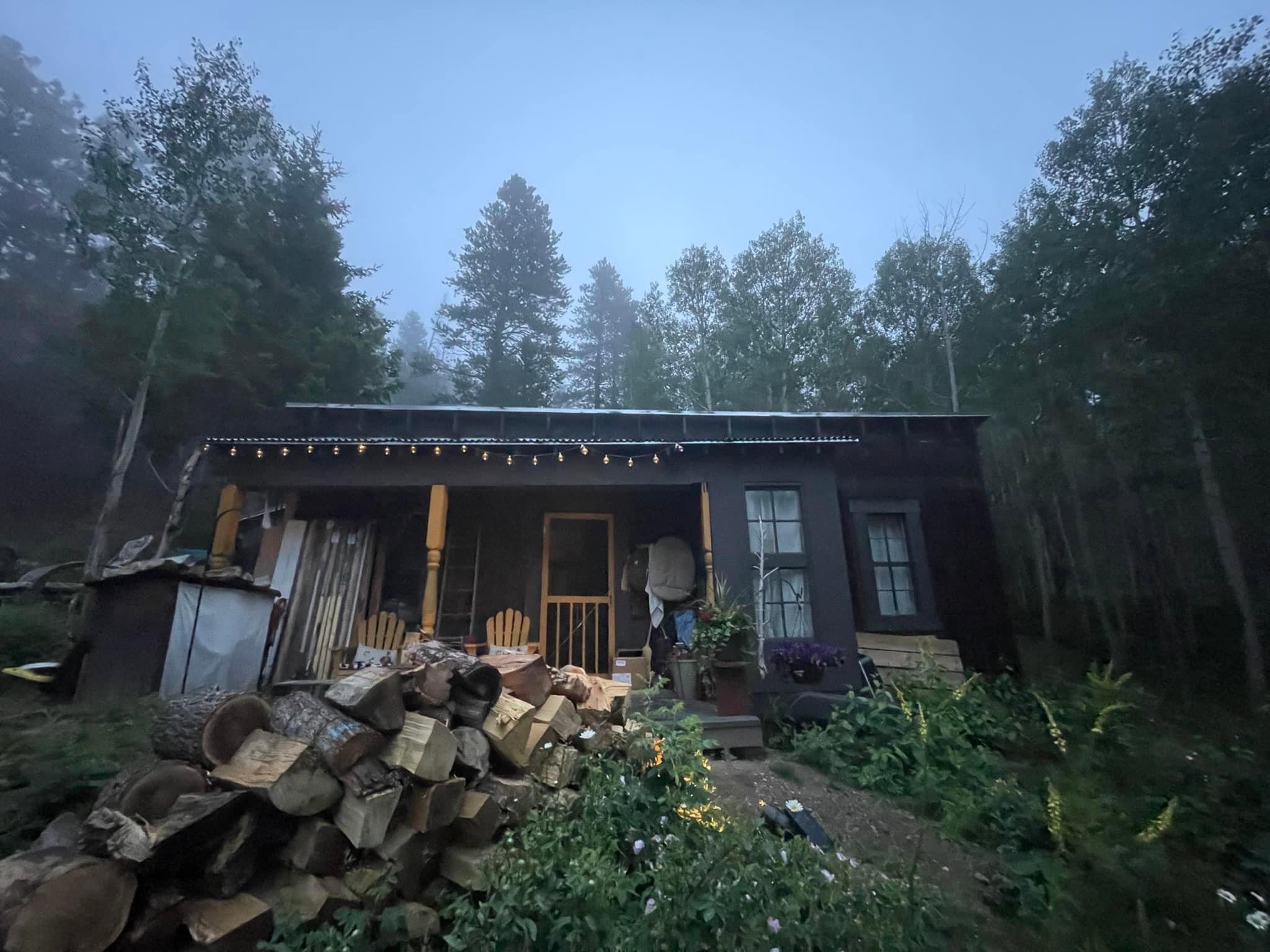 My off grid cabin - no electricity, no running water, wood heat, compost toilet - at 9,000 feet in the Rockies.