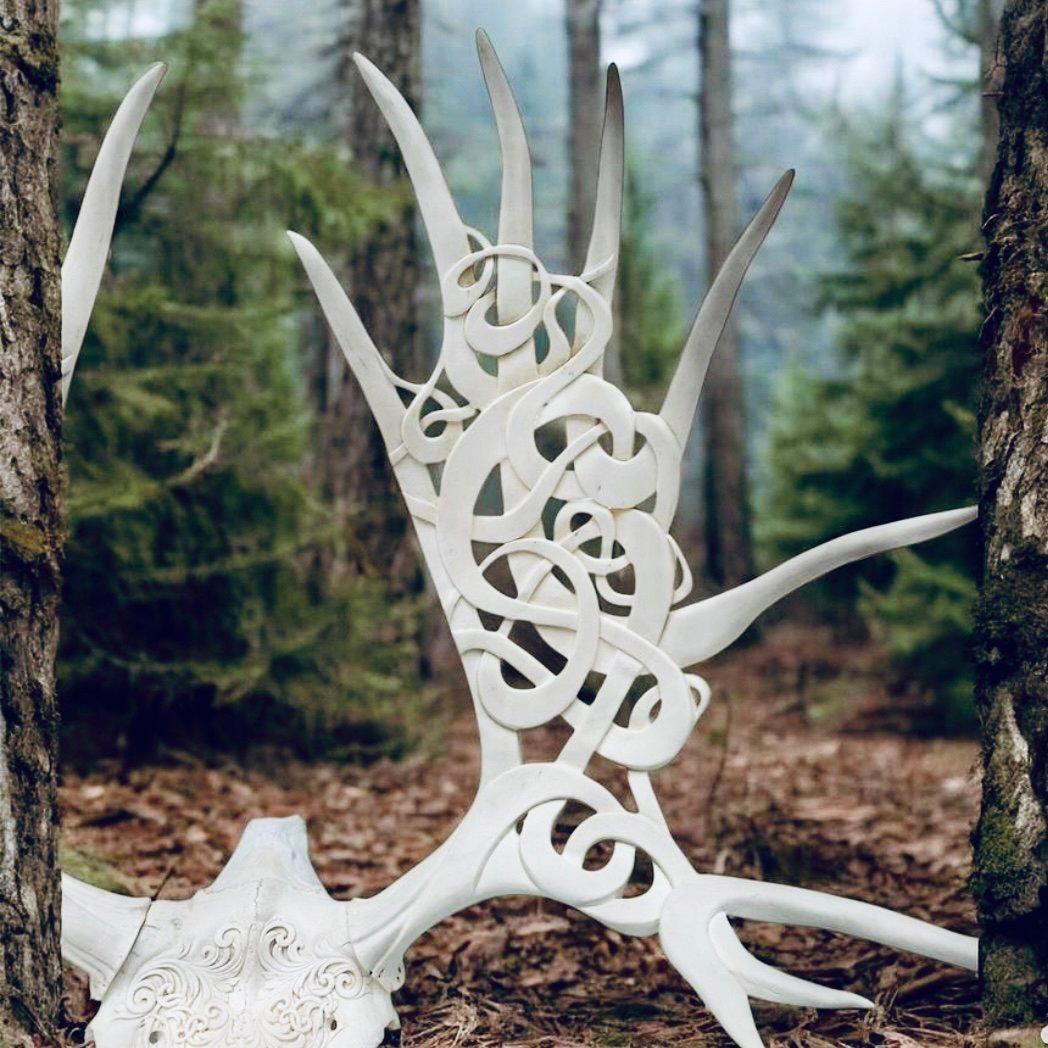 I don't really like it when trophy horns are manipulated, varnished or painted...