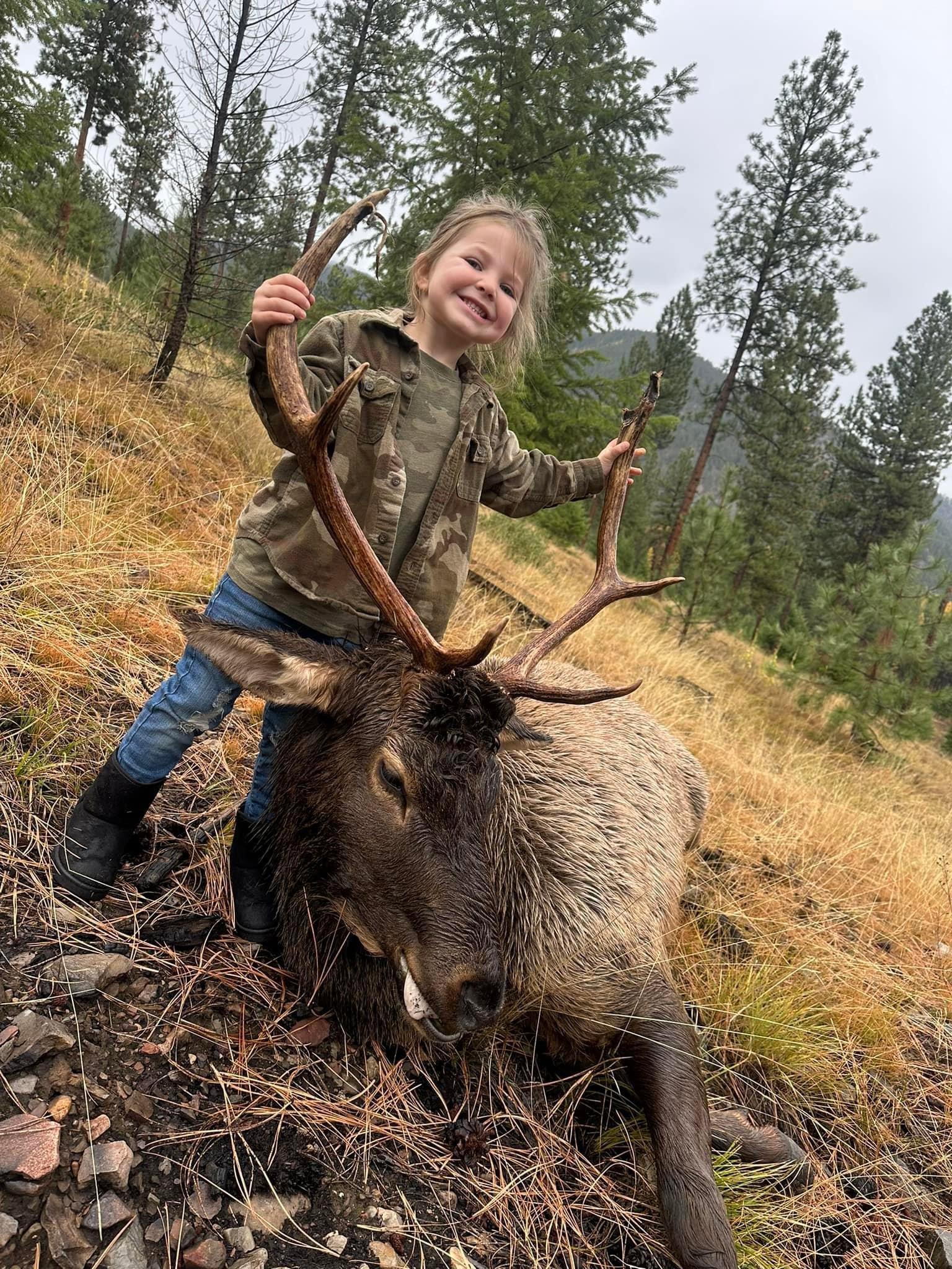 My 4 year old daughter and I got my first elk!!