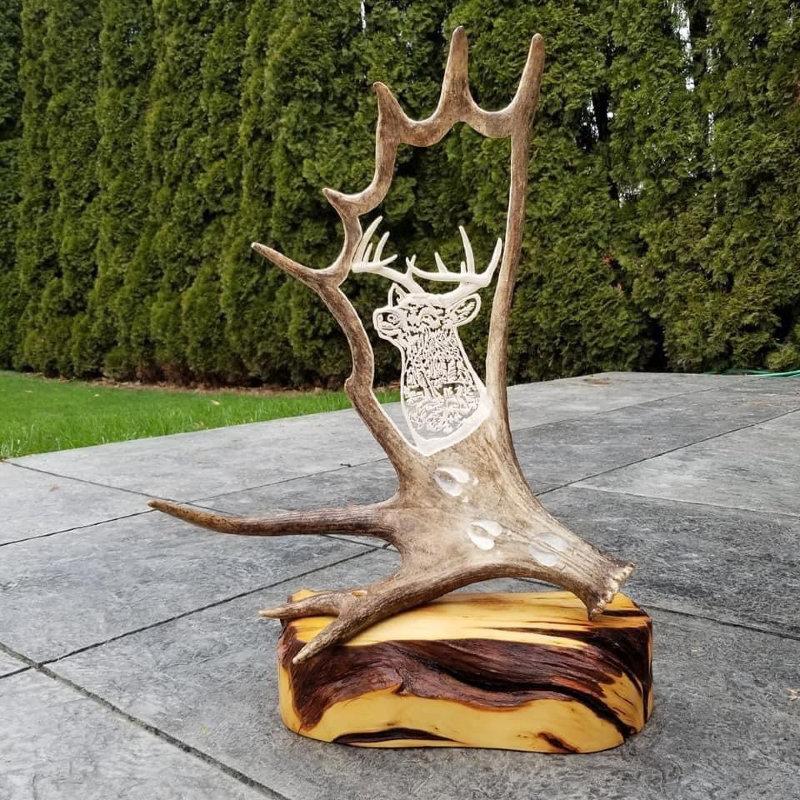 My whitetail carving is complete.