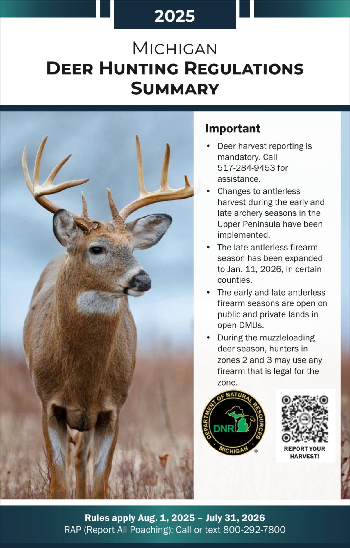 HUNTING SEASONS IN MICHIGAN 2025: Deer Hunting, Big Game and Small Game, Licenses, and Regulations Guide