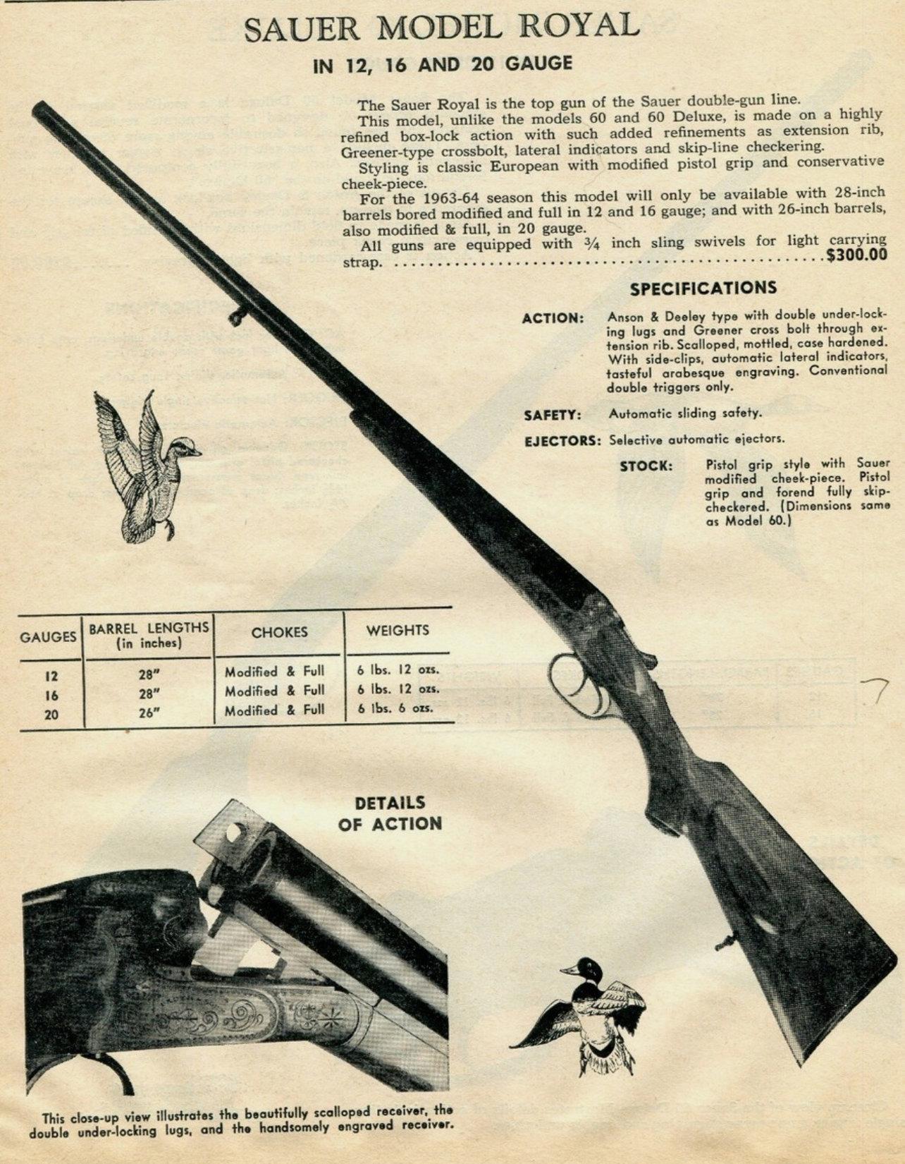 Sauer Royal Side-by-Side Shotgun Review — Models, Specs, Price, Hunting Use & Accessories