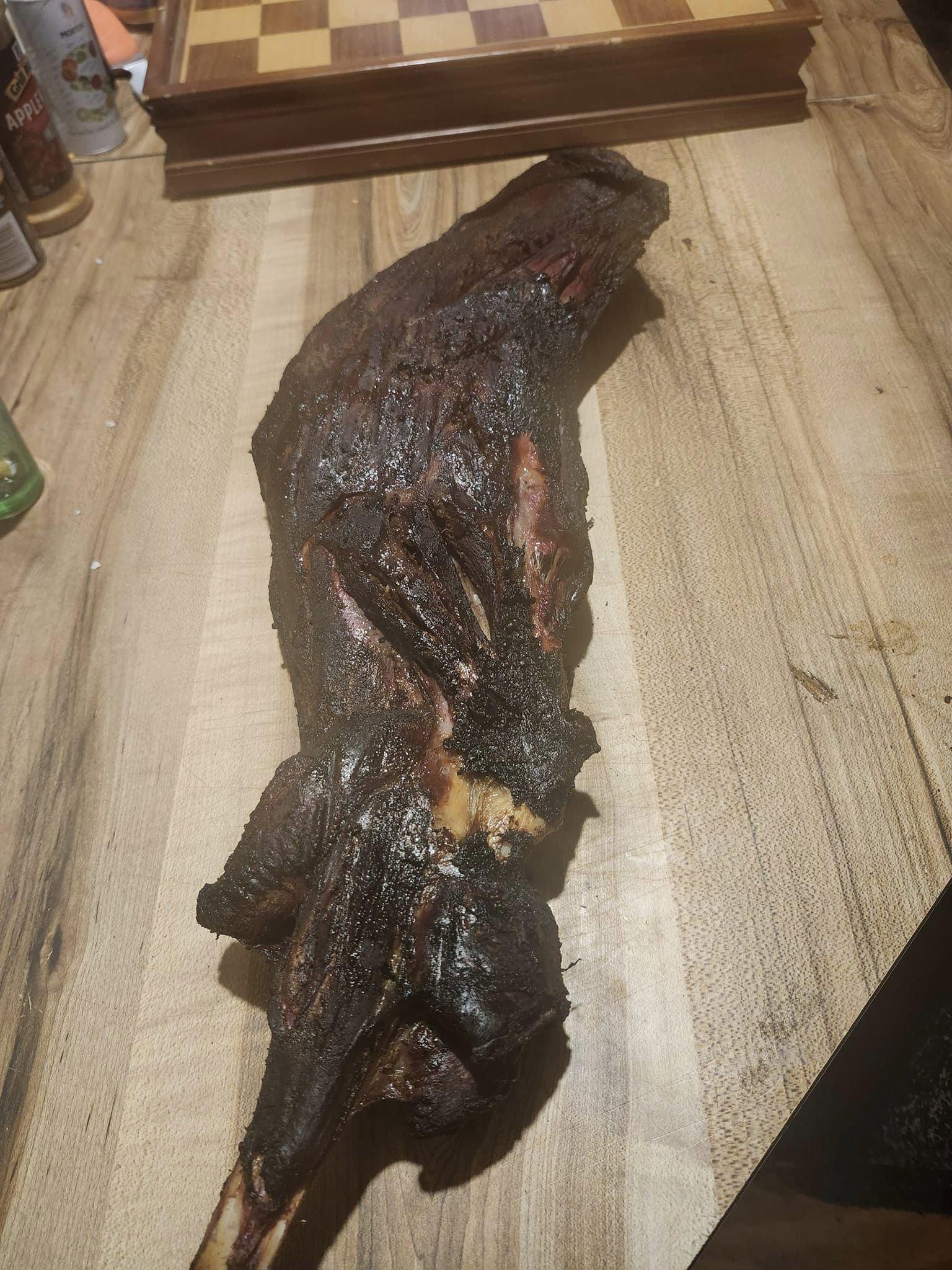 Smoked a deer shoulder then brown sugar wrapped in the oven at 400 for an hour 🔥 😋