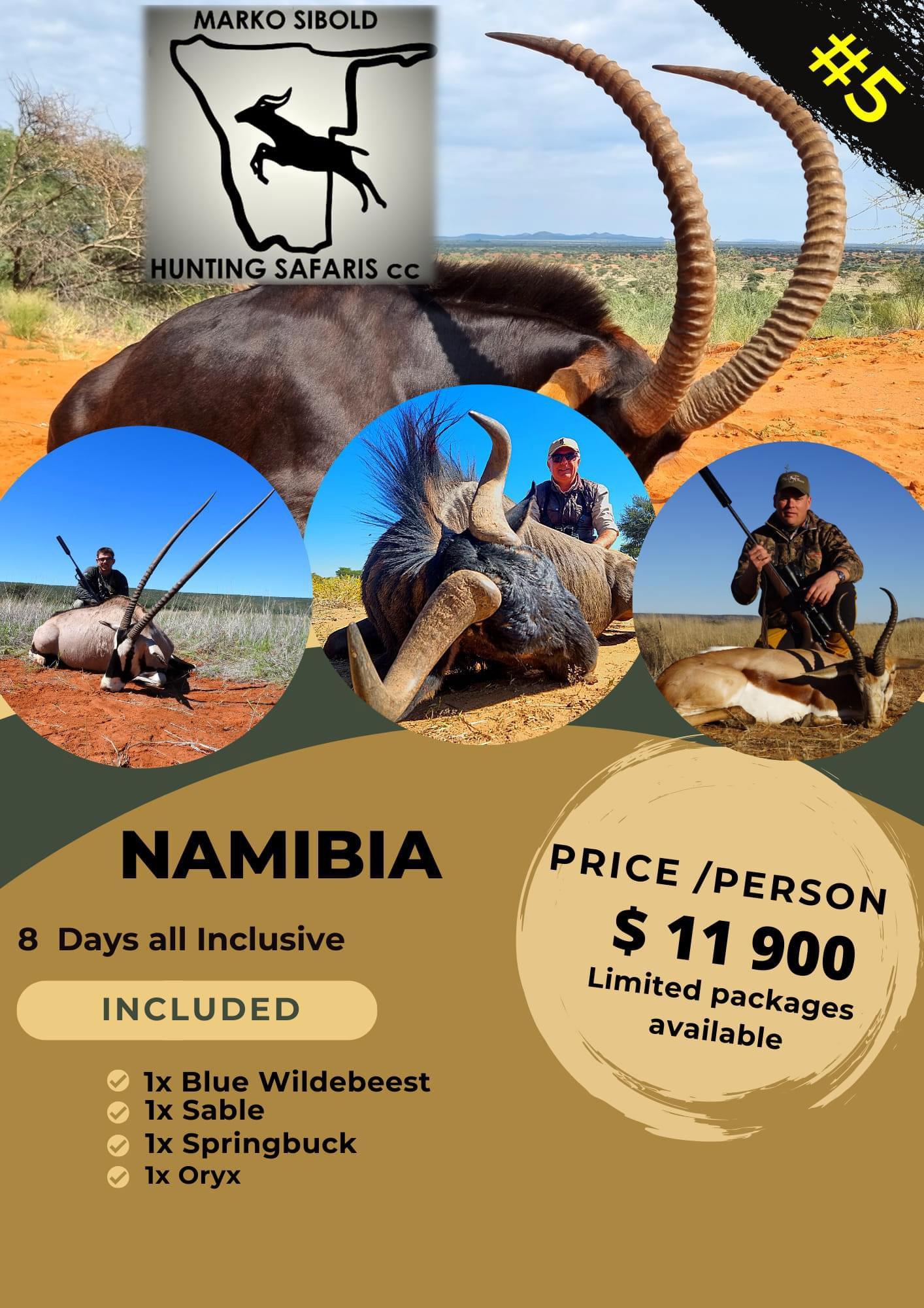 Hunting Packages in Namibia for 2024.