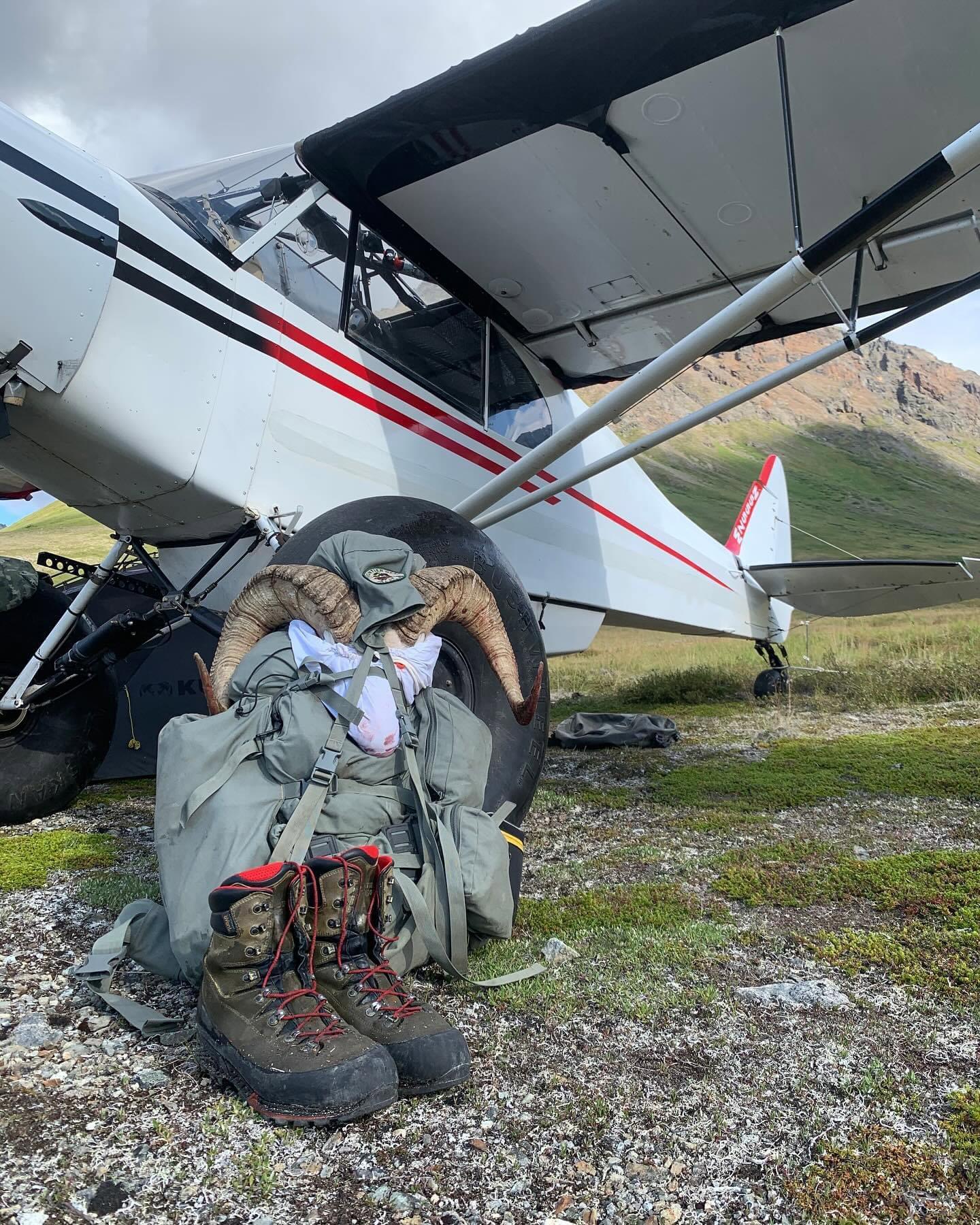 Adam Grenda’s two most valued modes of transportation while sheep hunting.