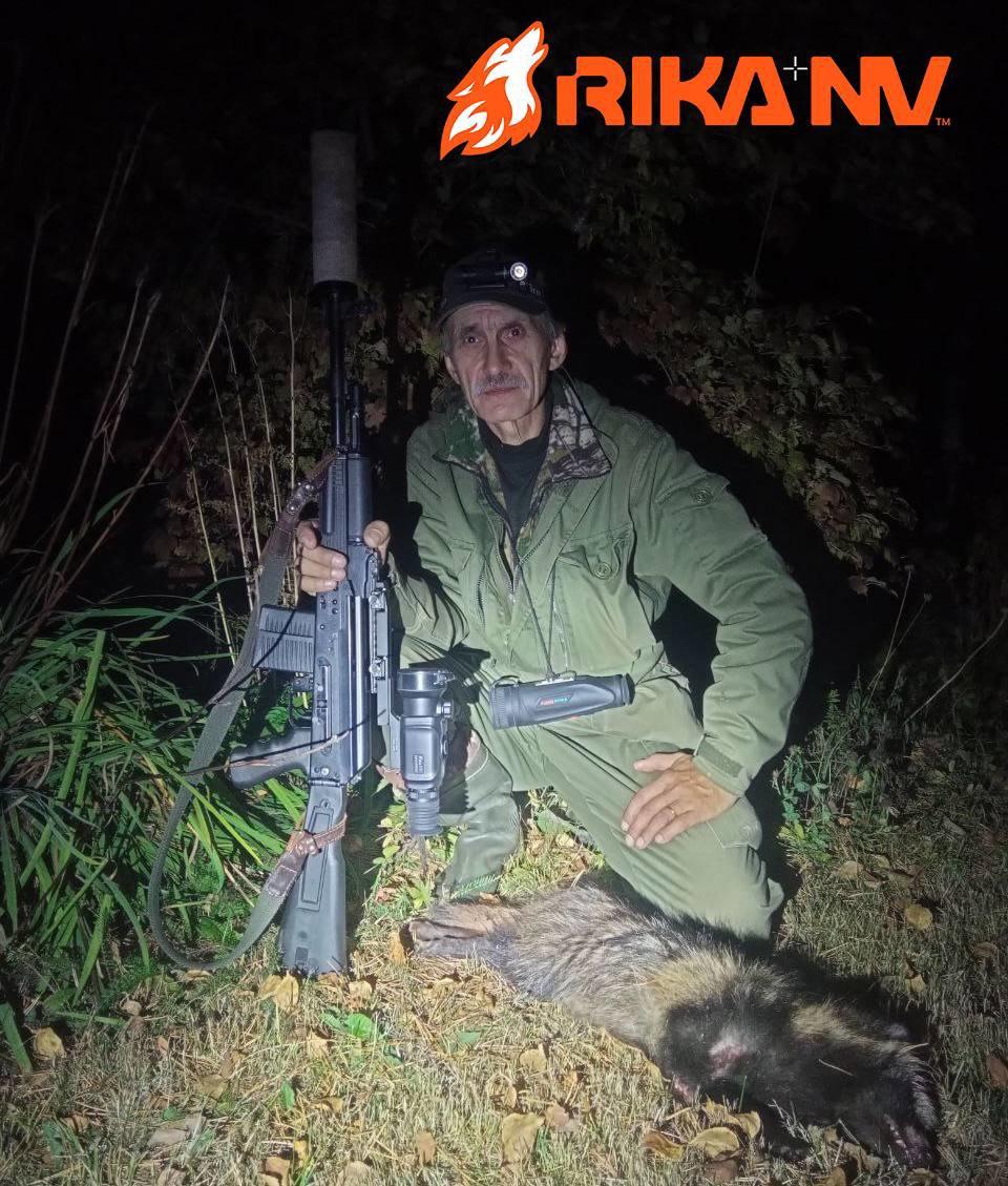 Trophy from Igor Krol: Successful night hunt with RikaNV Lesnik 650