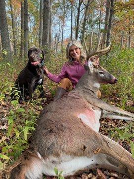 Congrats to Holly Freyer of Maryland who just scored on her biggest buck to date with her compound bow.
