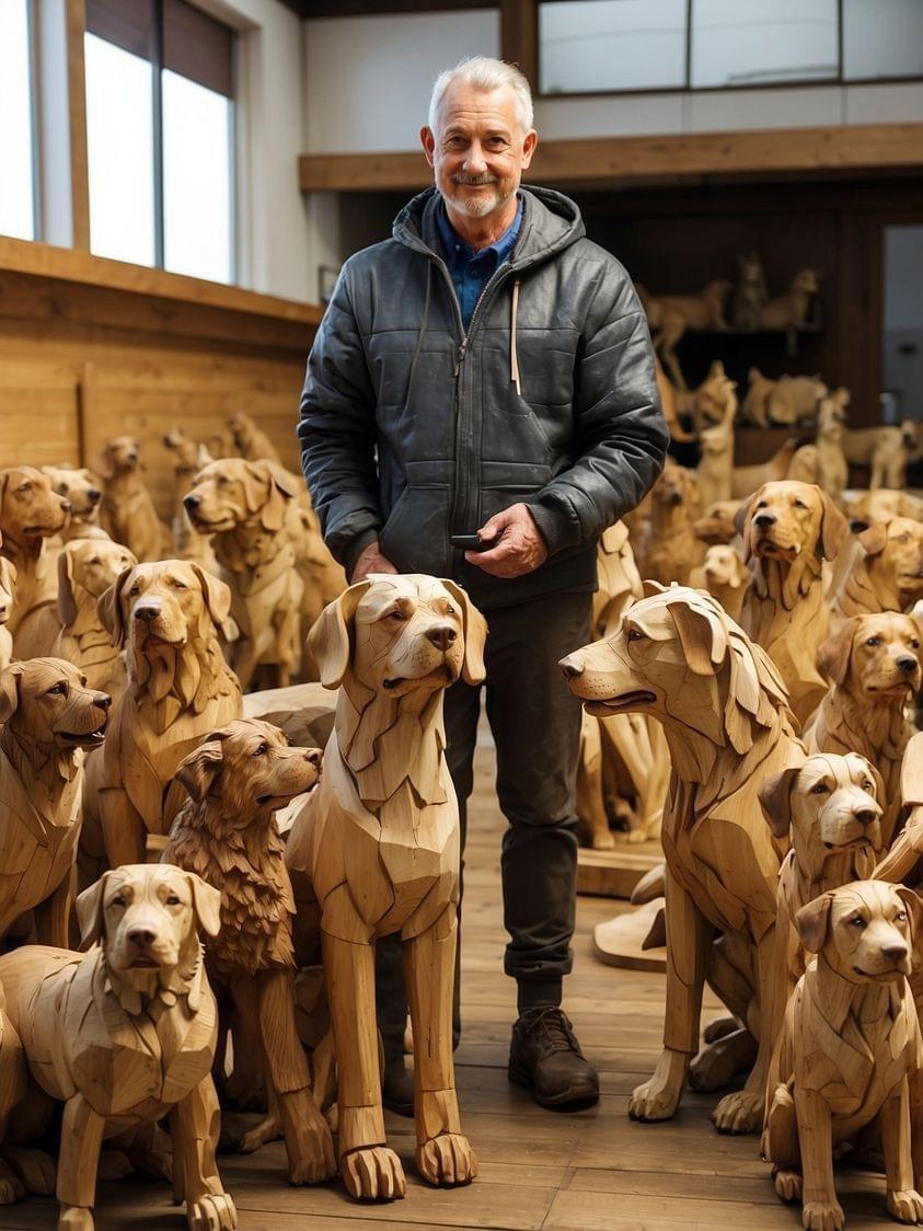 My grandfather has made all these wooden dogs for the 💕orphanage,They told they wouldn't get a like.