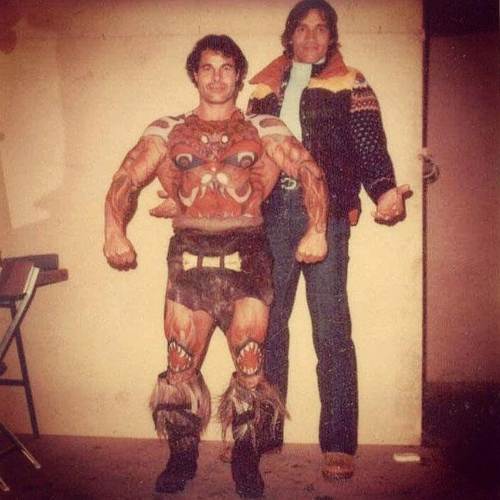 Me and Franco on the set of Conan the Barbarian