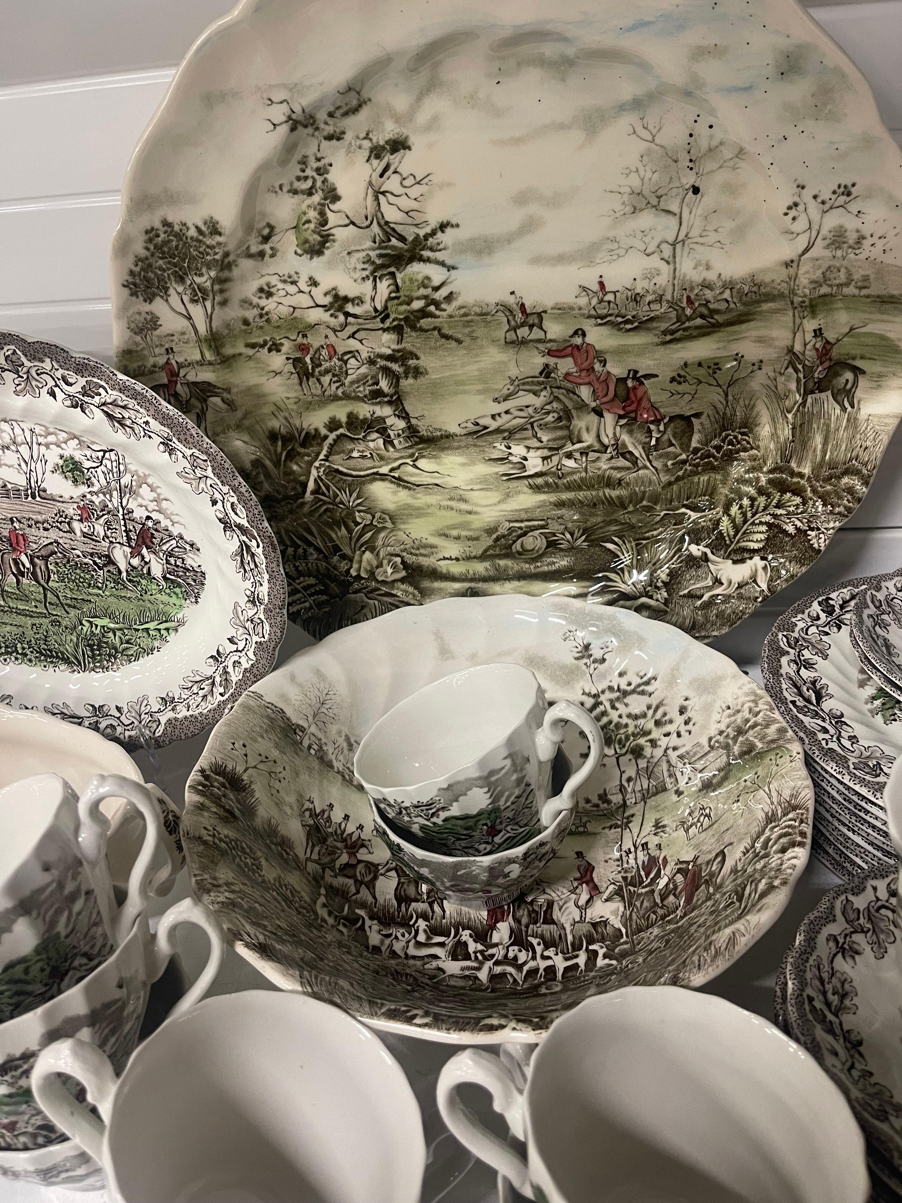 Myotts COUNTRY LIFE Hand Engraved Dinnerware Set (1982) 