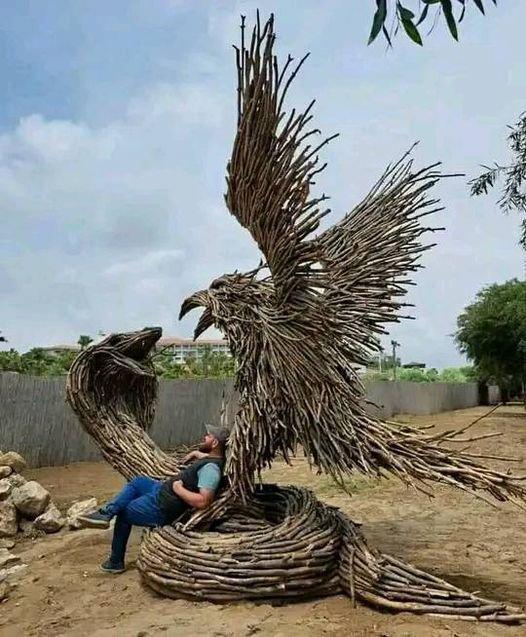 Made of dry branches.