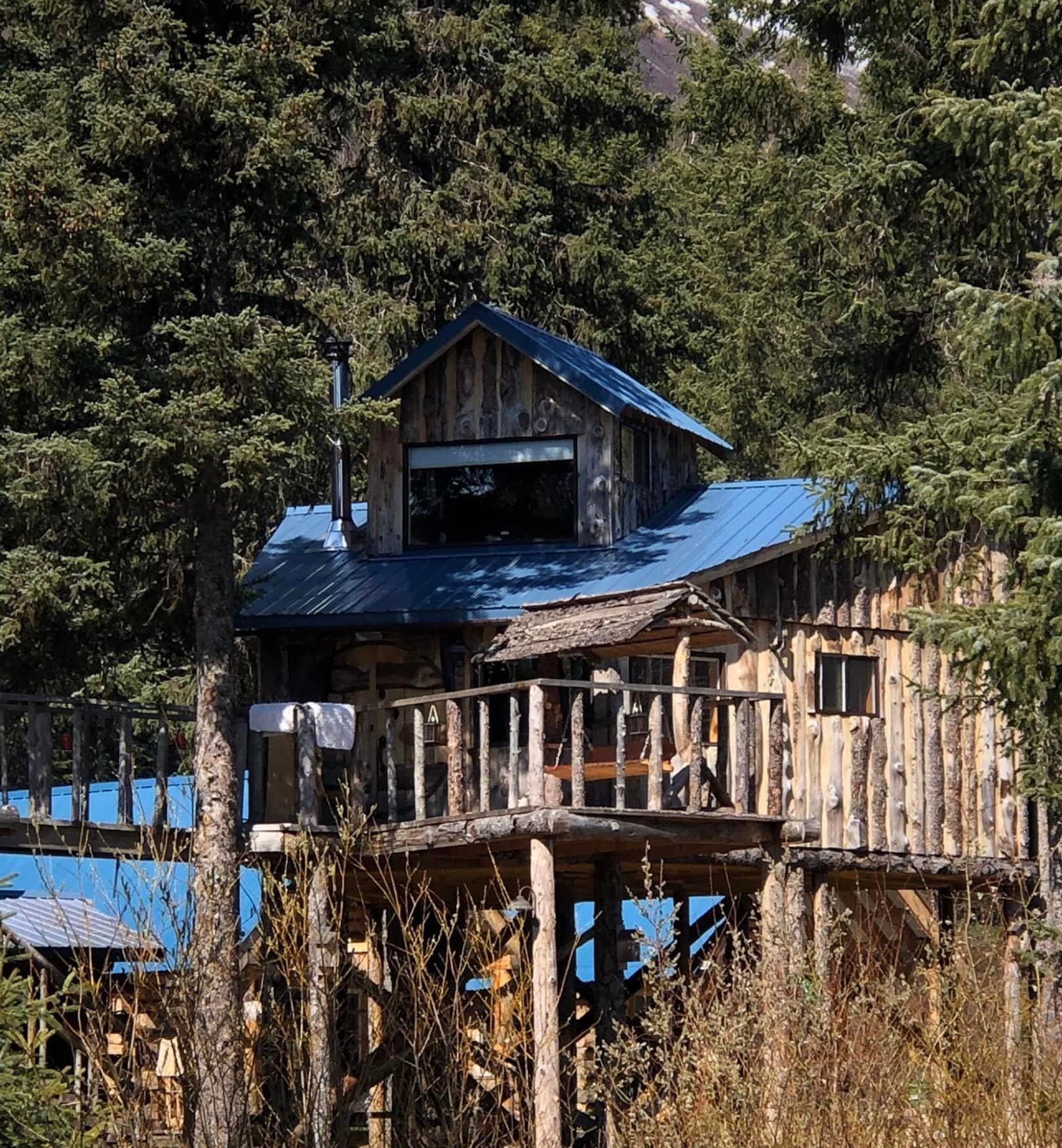 Several folks asked me to post pix of the treehouse I built here on my property.