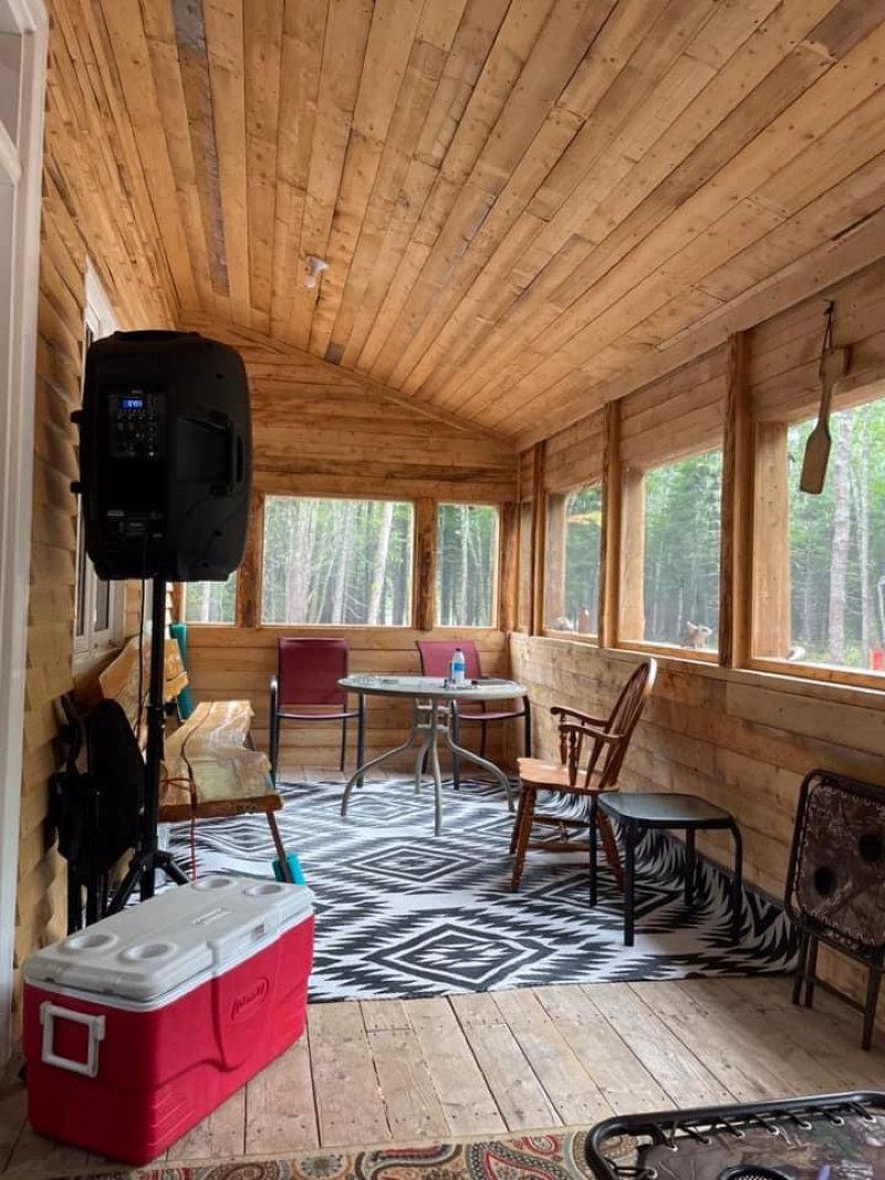 My off grid cabin cut and sawed every piece of lumber myself and built everything alone , loft has master bedroom with spare bedroom on main floor  , underneath spray foamed rest is R-20 .