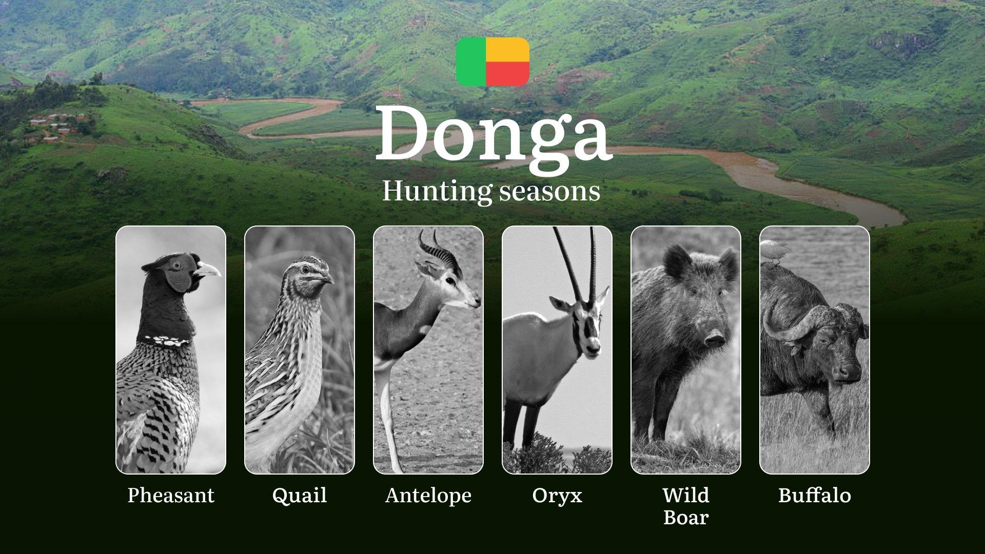 Dates of Hunting in Benin's DONGA Region: Hunting Periods, Licenses, Rules, Times and Seasons of Hunting