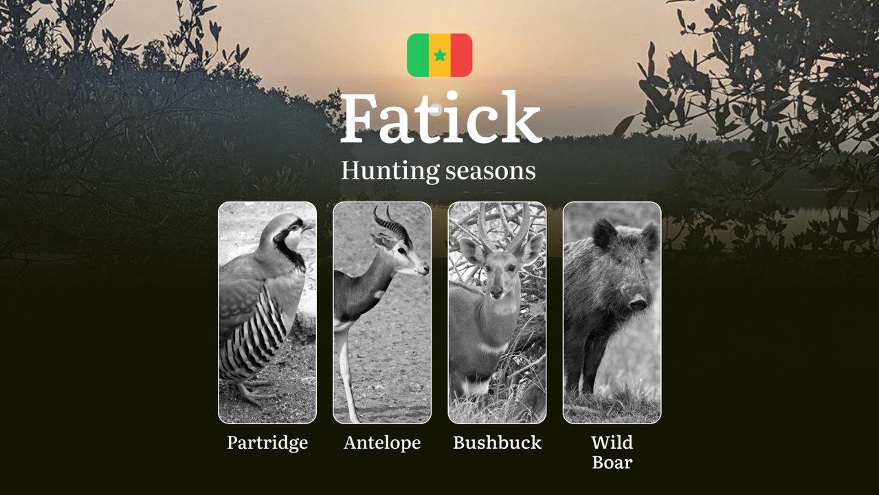 Time of Hunting in Senegal: Hunting Seasons and Dates in the FATICK Region, Opening and Closing Dates, Licenses, Rules, and Periods for Hunting