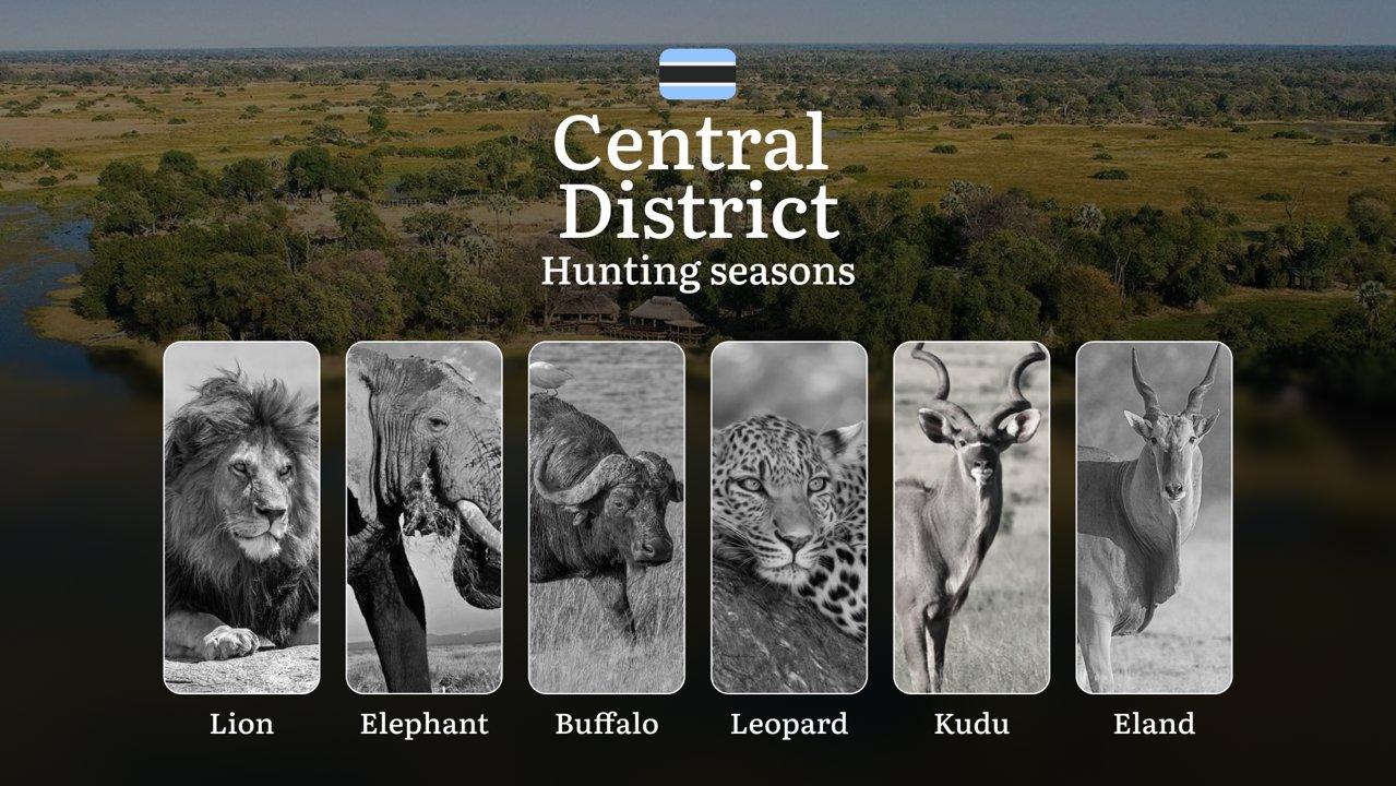 Hunting Date Ranges in Central District, Botswana: Big and Small Game Hunting, Access Rules, Required Equipment, and Top Spots