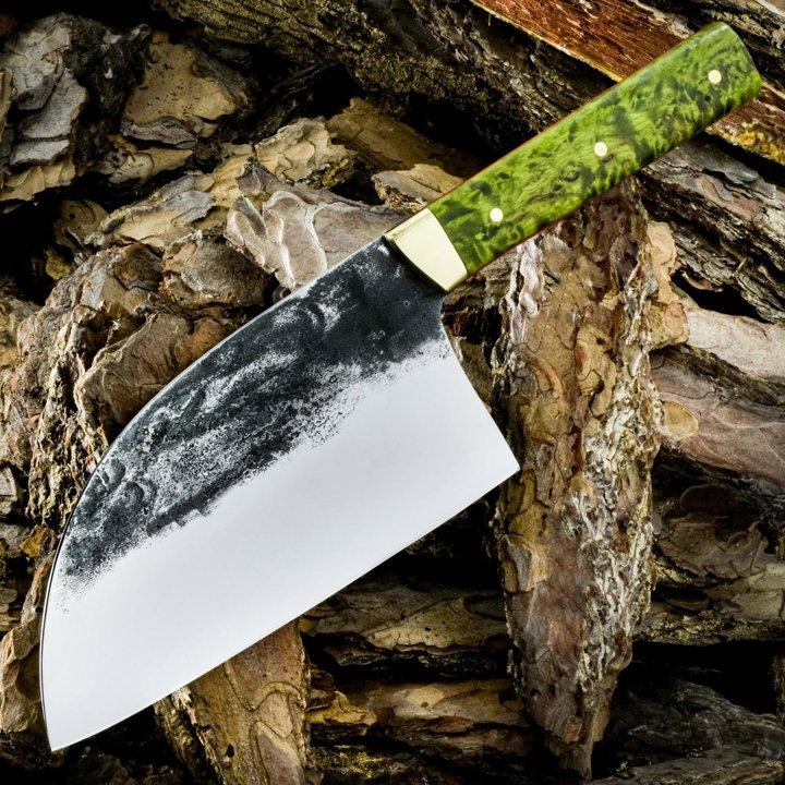 СЕРБСКИЙ ШЕФ, K340, следы ковки, стабилизированное дерево