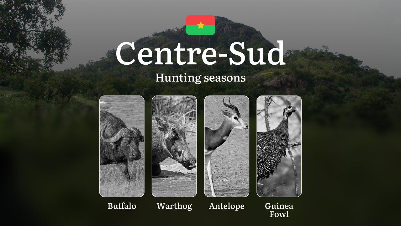 Hunting Seasons in CENTRE-SUD: Legal Requirements, Restrictions, Protected Species General Hunting Rules, Penalties for Violations, Optimal Hunting Periods and Game Behavior