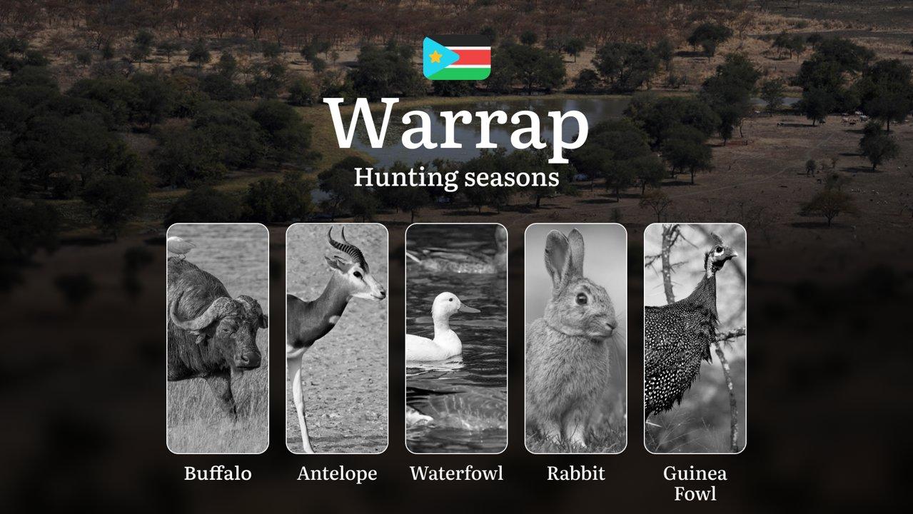 Hunting Dates in Warrap (South Sudan): Game Seasons and Animal Movements, Licensing and Application Steps, Legal Restrictions and Seasonal Bans