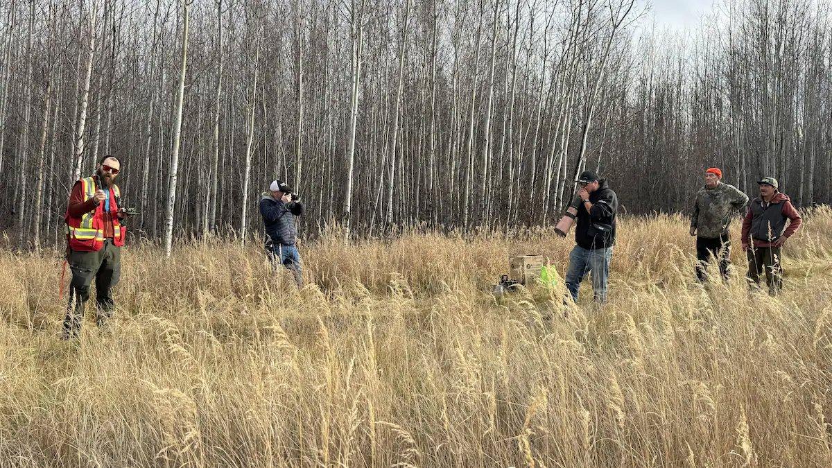En Alberta, une étude analyse l’impact du bruit industriel sur la chasse à l’orignal 

Des chercheurs et des chasseurs collaborent dans le nord de l’Alberta pour mesurer 