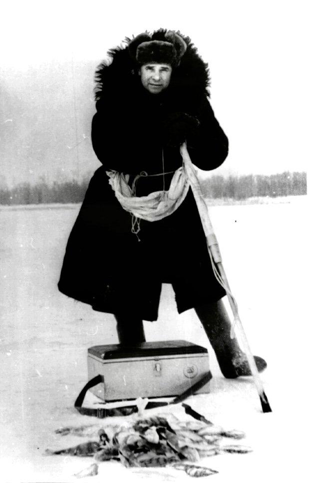 Soviet football player and goalkeeper Lev Yashin on a fishing trip. Soviet football player and goalkeeper Lev Yashin on a fishing trip.